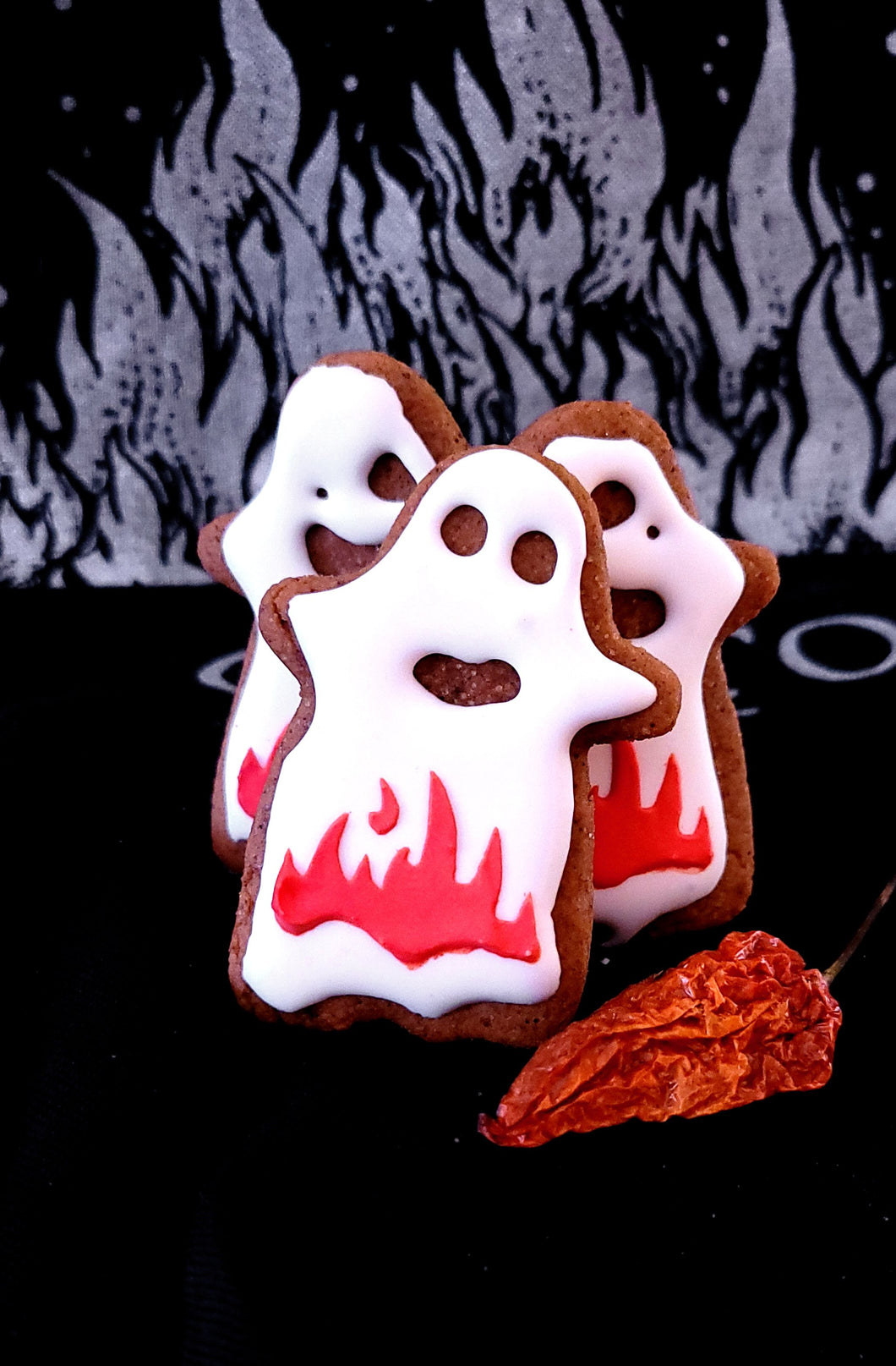 Ghost Pepper Gingerbread Cookies